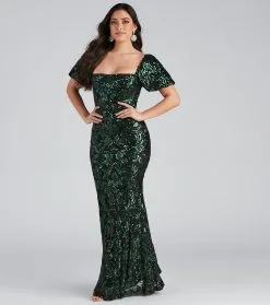 Windsor. Quinn Sequin Scroll Puff Sleeve Dress -Bridal Dresses popular shop 05002 1522 1 50cd2c57 42c0 4b09 8102 2cf3b541ca55