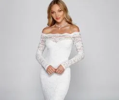 Windsor. Betty Formal Off The Shoulder Lace Dress -Bridal Dresses popular shop 05002 1705 4