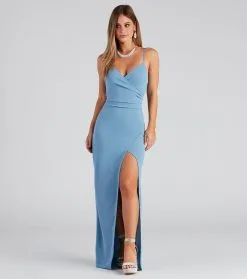 Windsor. PLACEHOLDER - Sasha Formal High Slit Wrap Dress -Bridal Dresses popular shop 05002 1798 1 41ab6778 ee80 42d0 b84d 159d91d7fa1d