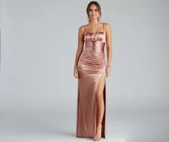 Windsor. Brooklyn Satin Ruched Formal Dress -Bridal Dresses popular shop 05002 1878 4