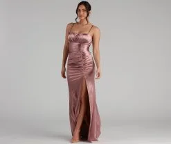 Windsor. Brooklyn Satin Ruched Formal Dress -Bridal Dresses popular shop 05002 1879 4 1be3016c df50 4885 b8ac c32ab581a1fa
