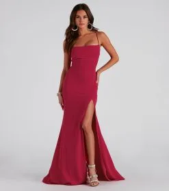 Windsor. Tabitha Formal High Slit Crepe Dress -Bridal Dresses popular shop 05002 2036 3