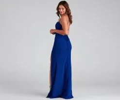 Windsor. Tabitha Formal High Slit Crepe Dress -Bridal Dresses popular shop 05002 2038 2 00762368 4815 42cc ba83 2a8b3d5a8698