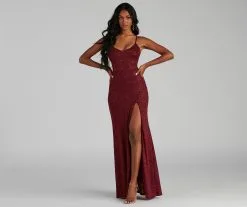 Windsor. Keira Glitter Knit High Slit Formal Dress -Bridal Dresses popular shop 05002 2046 4 509cf3dc 2613 4f29 b86f c0c6ed535bff