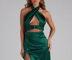 Windsor. Charlotte Sleeveless Halter Formal Dress -Bridal Dresses popular shop 05002 2068 3