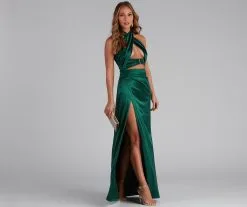 Windsor. Charlotte Sleeveless Halter Formal Dress -Bridal Dresses popular shop 05002 2068 4