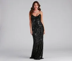 Windsor. Marleigh Formal Sequin Scroll Dress