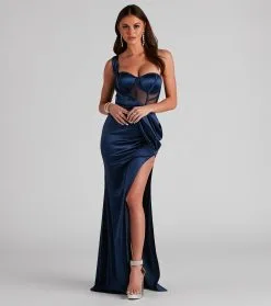 Windsor. PLACEHOLDER - Lo Formal One-Shoulder Satin Corset Dress -Bridal Dresses popular shop 05002 2469 1 920c56f7 38f9 4068 8193 b8bd19626d4d