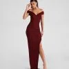 Windsor. Elianna Off-The-Shoulder Glitter Formal Dress