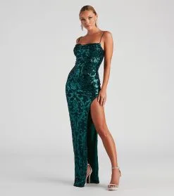 Windsor. Leah Formal Sequin Mesh Long Dress -Bridal Dresses popular shop 05002 2631 1