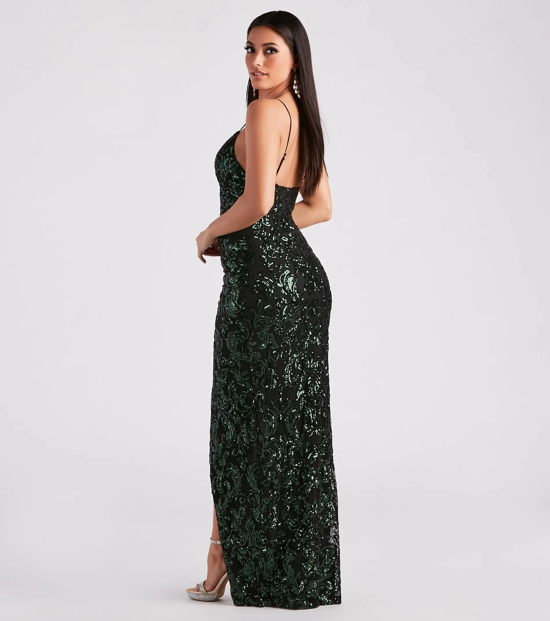 Windsor. Emery Formal Wrap Sequin Dress 4 Windsor. Emery Formal Wrap Sequin Dress - Image 2