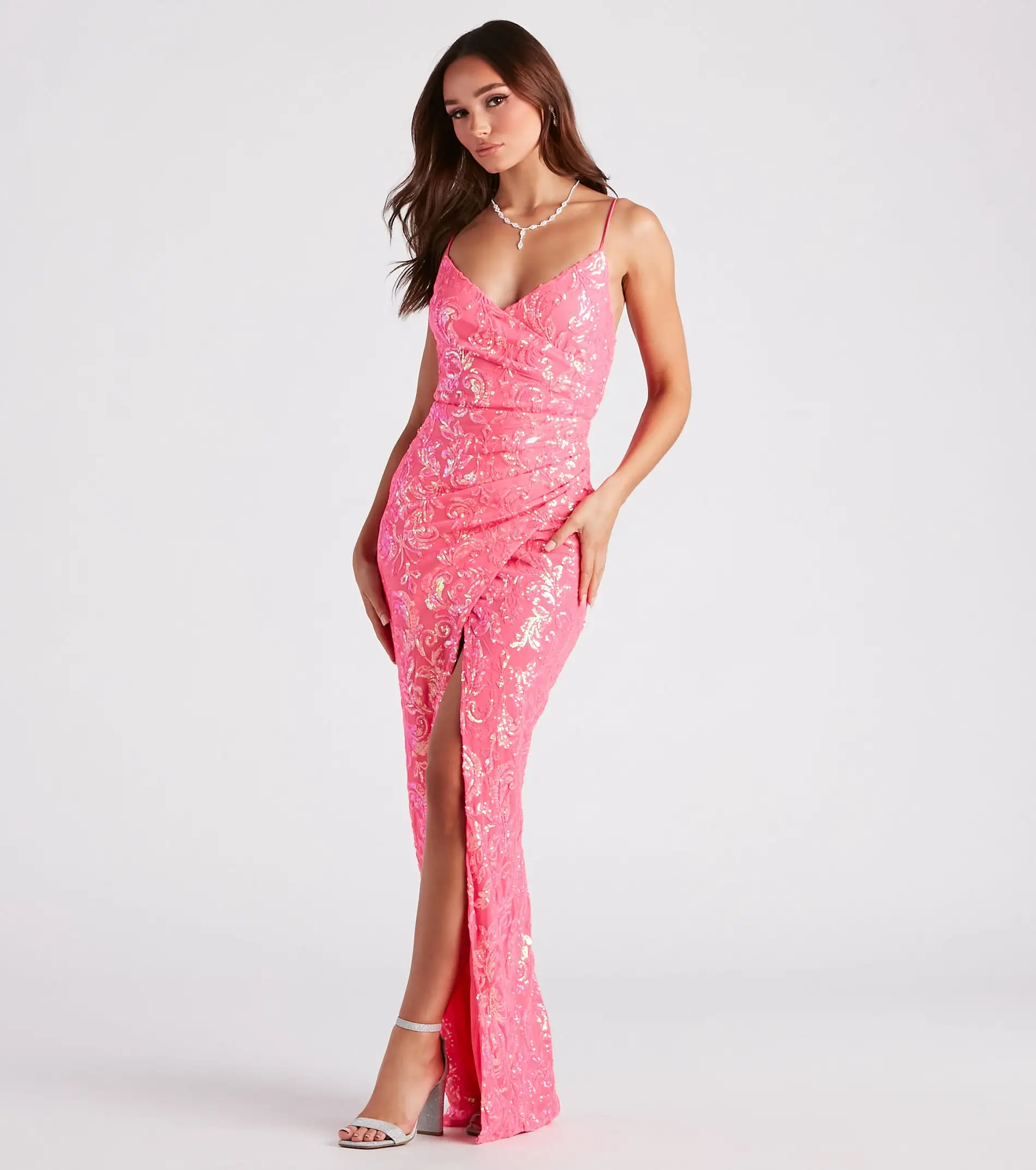 Windsor. Emery Formal Wrap Sequin Dress 9 Windsor. Emery Formal Wrap Sequin Dress - Image 7