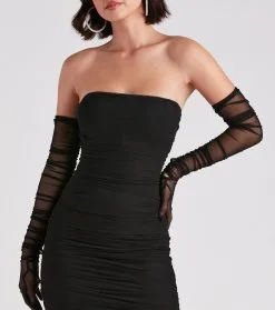 Windsor. Wren Strapless Ruched Formal Dress And Gloves Set -Bridal Dresses popular shop 05002 3236 4