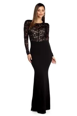 Windsor. Kennedi Lace Illusion Dress