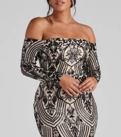 Windsor. Paityn Formal Off-The-Shoulder Sequin Dress 13 Windsor. Paityn Formal Off-The-Shoulder Sequin Dress -Bridal Dresses popular shop 05002 5513 4