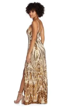 Windsor. Nia Sequin Scroll Dress -Bridal Dresses popular shop 05002 6040 3