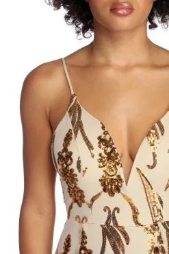 Windsor. Nia Sequin Scroll Dress -Bridal Dresses popular shop 05002 6040 4