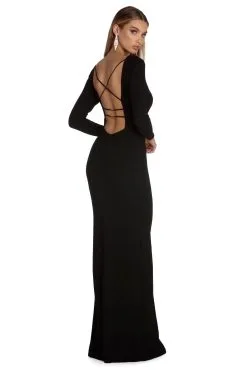 Windsor. Kyleigh Formal Open Back Glitter Dress