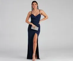 Windsor. PLACEHOLDER - Sasha Formal High Slit Wrap Dress -Bridal Dresses popular shop 05002 6212 1 0d6544a2 ac67 4392 99be 9eeedca32590