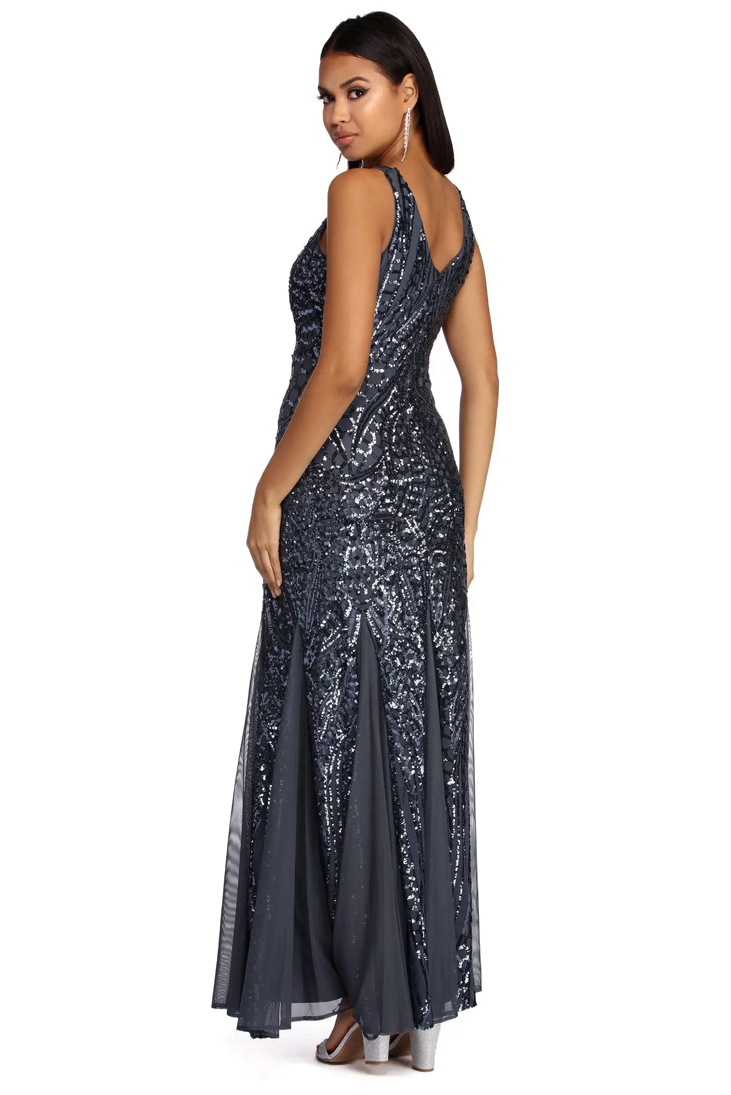 Windsor. Ciara Formal Beaded And Sequin Dress 4 Windsor. Ciara Formal Beaded And Sequin Dress - Image 2