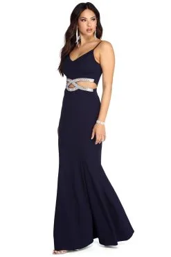 Windsor. Liza Formal Rhinestone Mermaid Dress