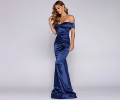 Windsor. Nathalie Ruched Satin Dress -Bridal Dresses popular shop 05002 6698 3