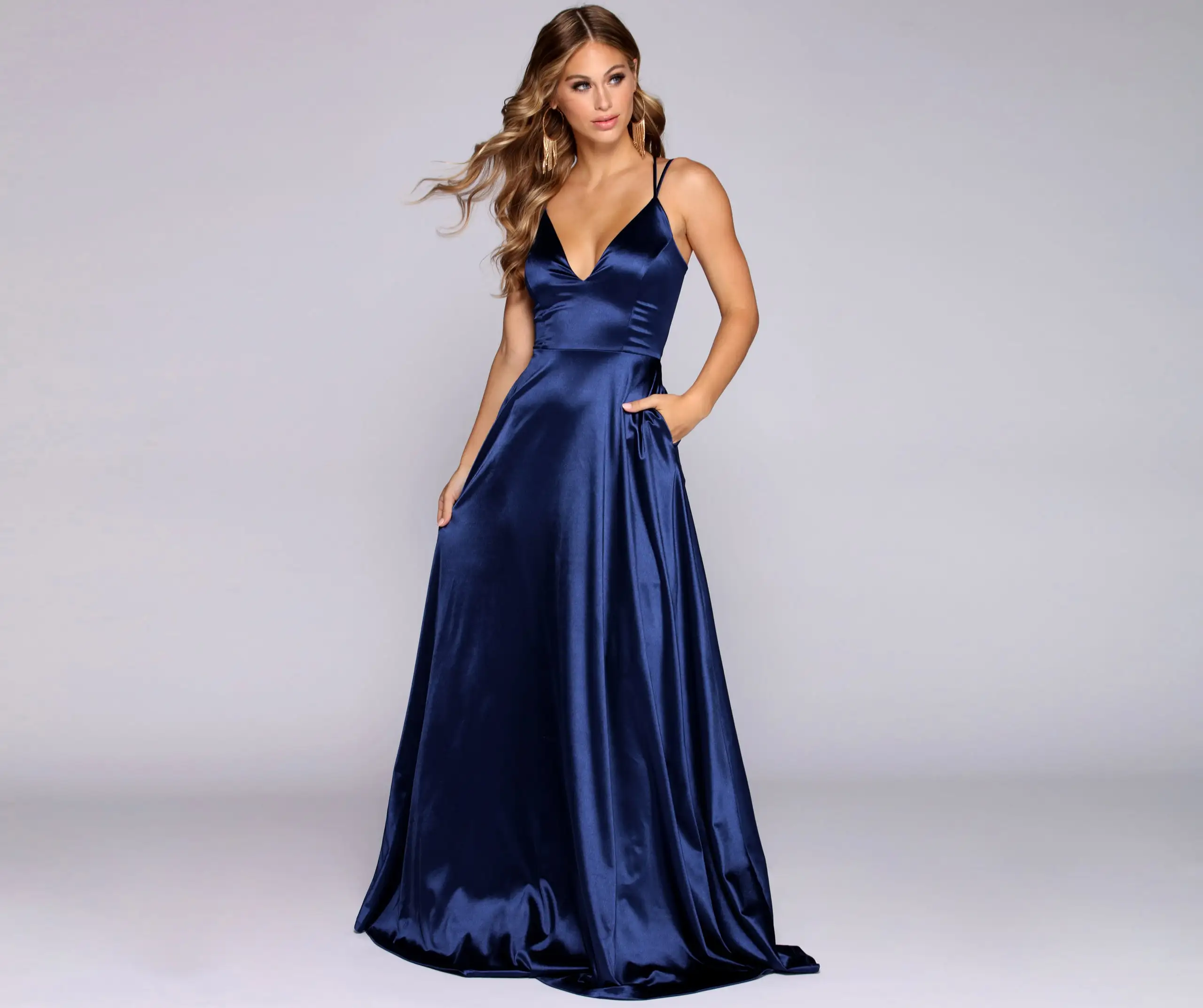 Windsor. Hailey Satin A-Line Formal Dress 3 Windsor. Hailey Satin A-Line Formal Dress