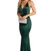 Windsor. Evelina Plunging Formal Satin Dress -Bridal Dresses popular shop 05002 6797 1