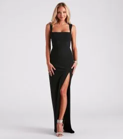 Windsor. Savannah Formal Crepe Long Dress