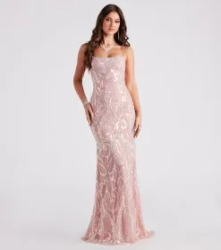 Windsor. Keanna Formal Sequin Mermaid Long Dress