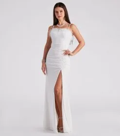 Windsor. Jaime Feather Trim Velvet Mermaid Dress 16 Windsor. Jaime Feather Trim Velvet Mermaid Dress -Bridal Dresses popular shop 05002 7110 3 1