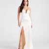 Windsor. Amalia Formal Satin A-Line Slit Long Dress -Bridal Dresses popular shop 05002 7160 1