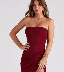 Windsor. Whittney Strapless High Slit Formal Dress -Bridal Dresses popular shop 05002 7216 4 1