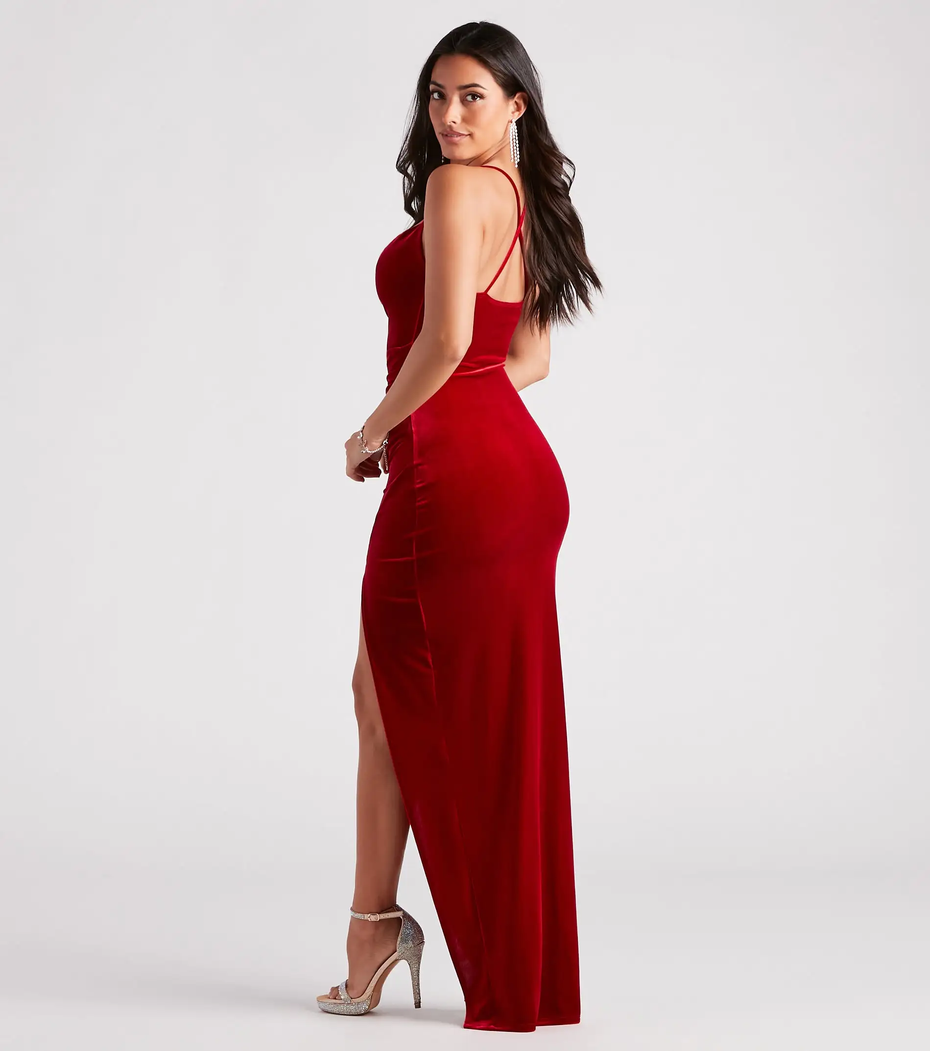 Windsor. Riley Ruched Velvet Formal Dress 12 Windsor. Riley Ruched Velvet Formal Dress - Image 10