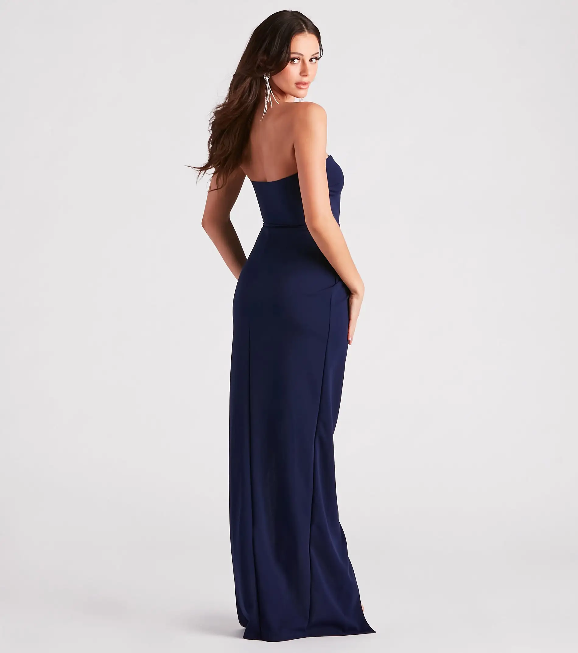 Windsor. Whittney Strapless High Slit Formal Dress 12 Windsor. Whittney Strapless High Slit Formal Dress - Image 10