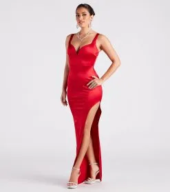 Windsor. Marie Formal Satin Sweetheart Long Dress -Bridal Dresses popular shop 05002 7504 3