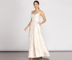 Windsor. Mikayla Floral Jacquard Ball Gown -Bridal Dresses popular shop 05004 0040 3