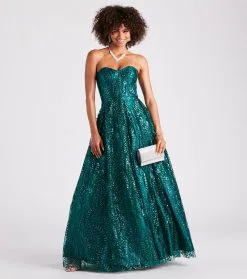 Windsor. Ivy Glitter Corset Strapless Ball Gown -Bridal Dresses popular shop 05004 0167 1