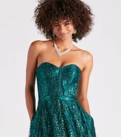 Windsor. Ivy Glitter Corset Strapless Ball Gown -Bridal Dresses popular shop 05004 0167 4