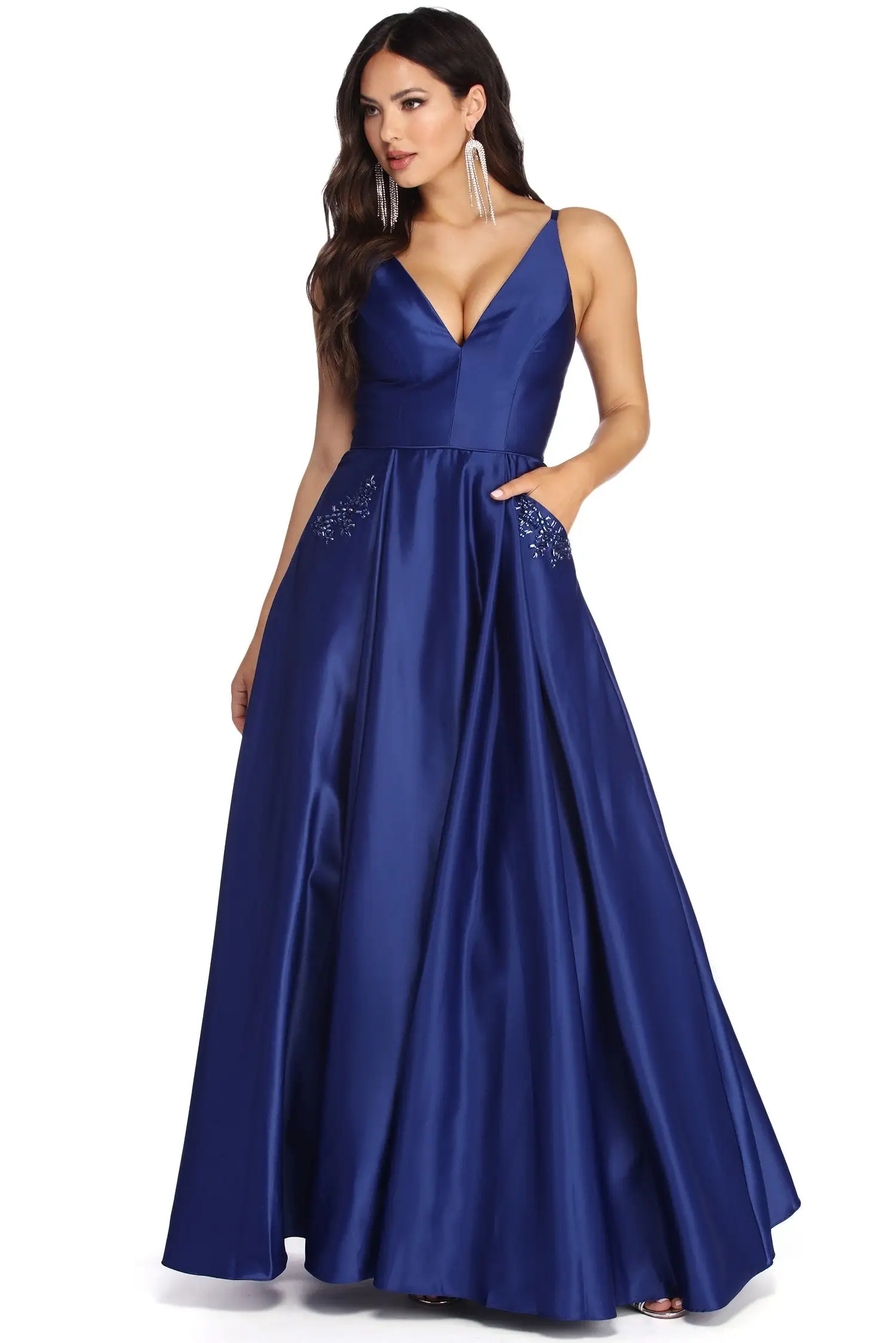 Windsor. Perrianne Beaded Satin Ball Gown 3 Windsor. Perrianne Beaded Satin Ball Gown
