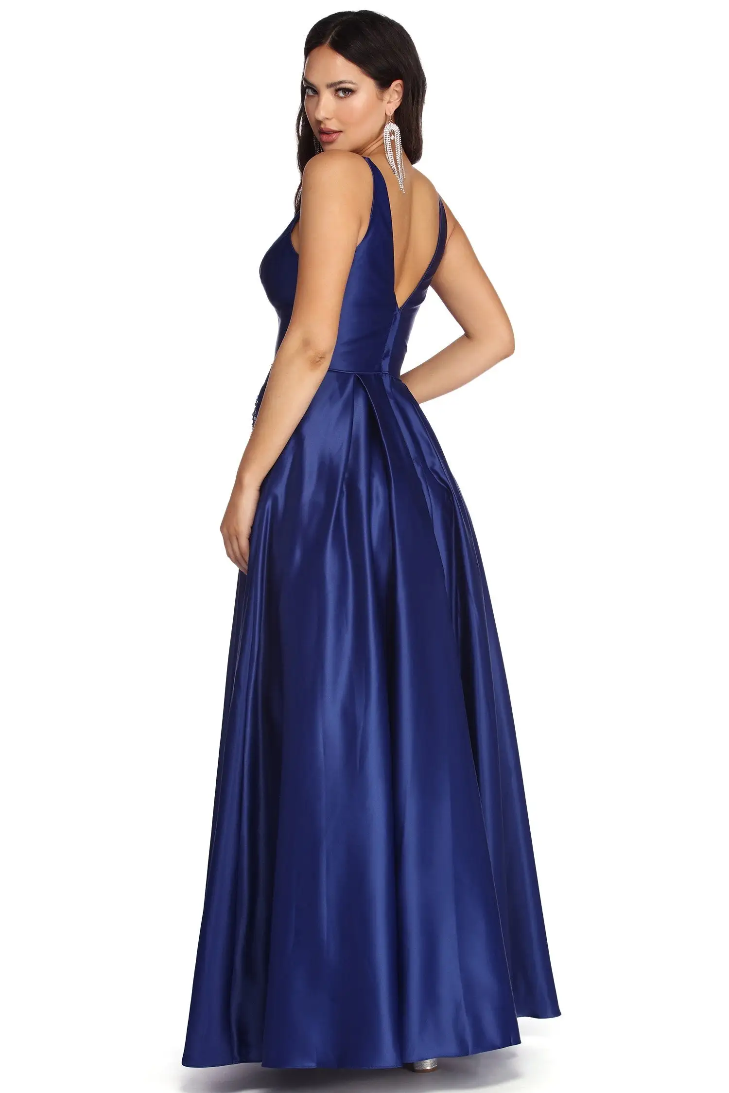 Windsor. Perrianne Beaded Satin Ball Gown 5 Windsor. Perrianne Beaded Satin Ball Gown - Image 3