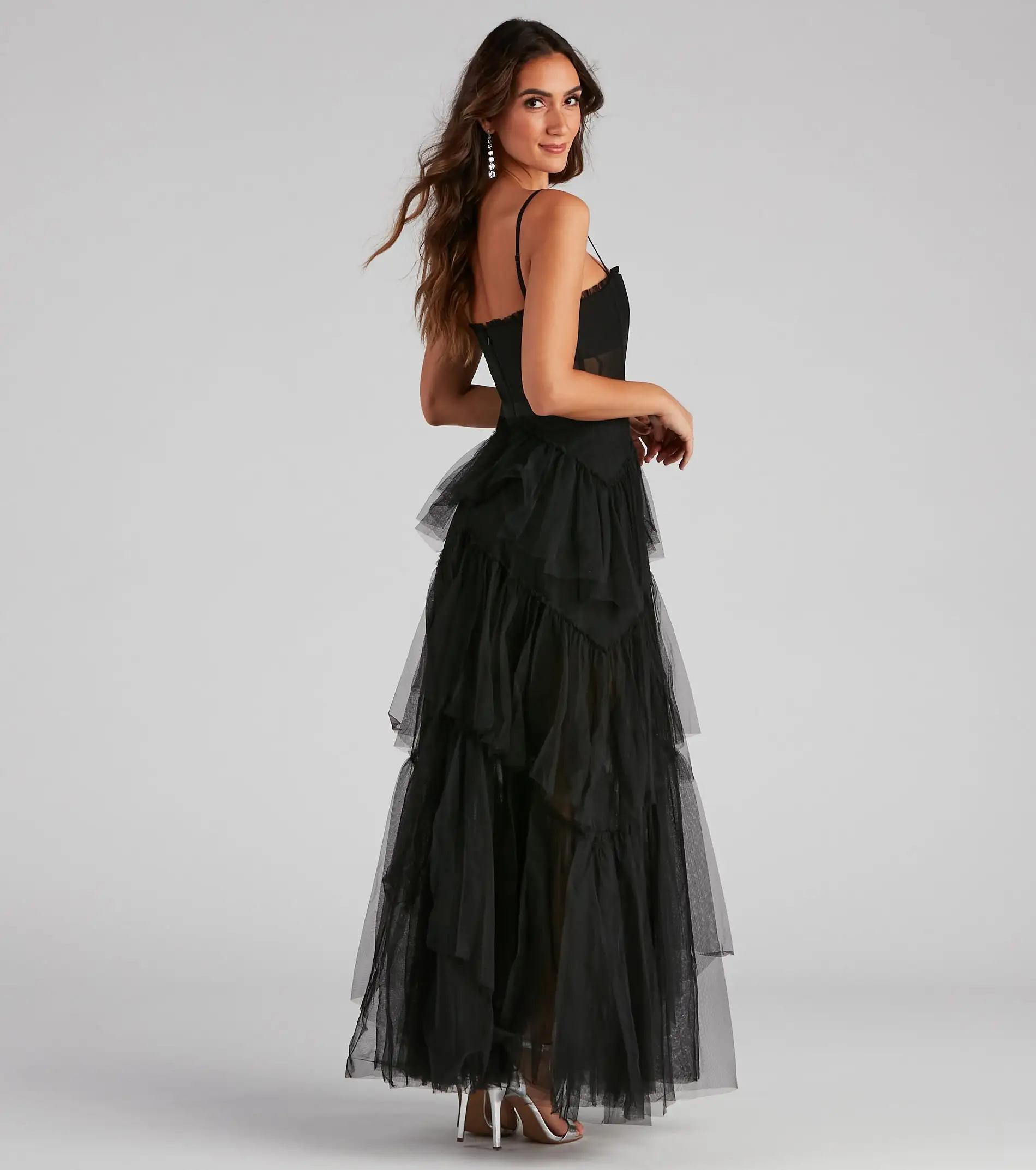 Windsor. Laura Formal Tiered Tulle Dress 4 Windsor. Laura Formal Tiered Tulle Dress - Image 2