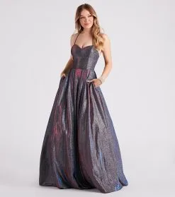 Windsor. Robyn Metallic A-Line Ball Gown