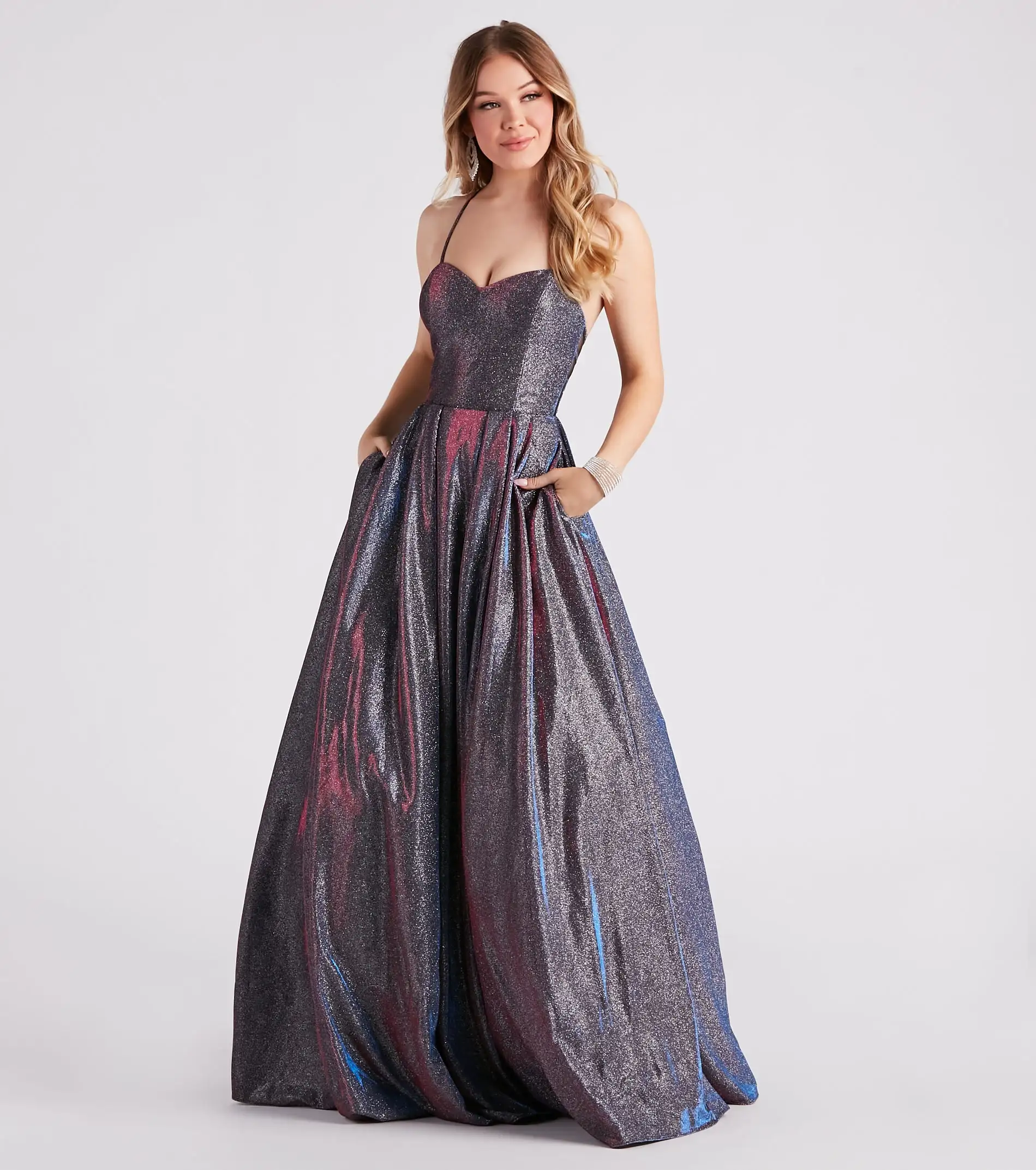 Windsor. Robyn Metallic A-Line Ball Gown 3 Windsor. Robyn Metallic A-Line Ball Gown
