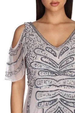 Windsor. Francine Formal Beaded Chiffon Dress -Bridal Dresses popular shop 05005 0426 4