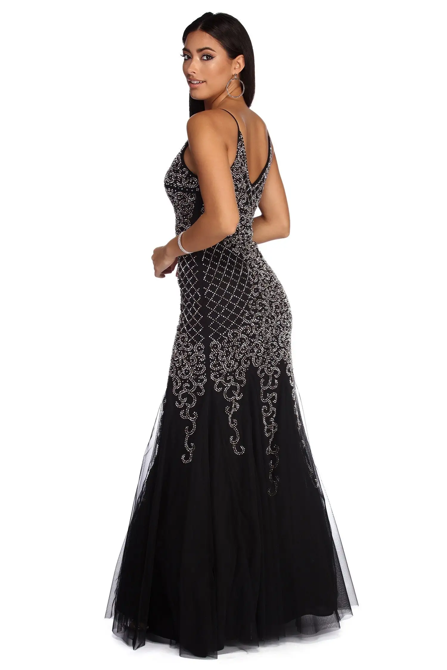 Windsor. Colette Formal Beaded Sleeveless Dress 4 Windsor. Colette Formal Beaded Sleeveless Dress - Image 2