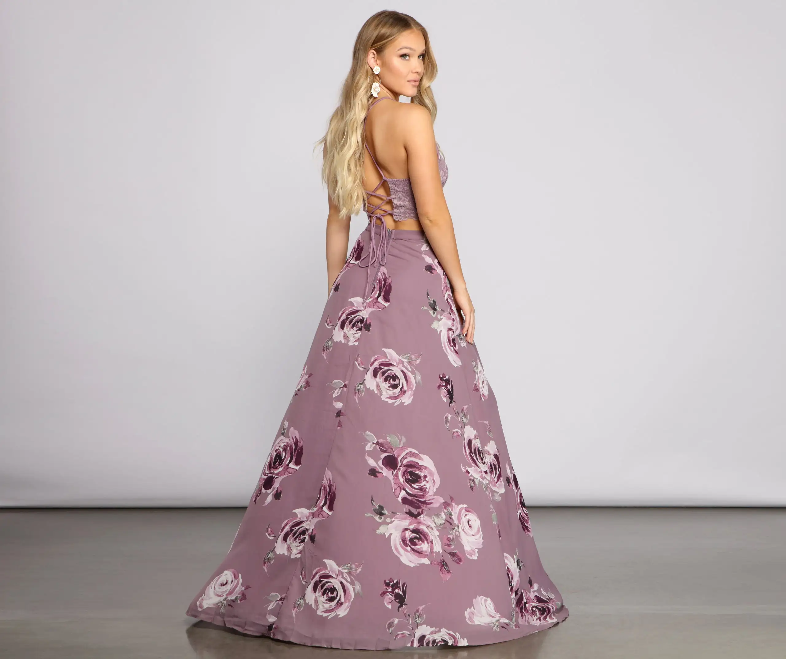 Windsor. Joelle Lace And Floral Two-Piece Dress 4 Windsor. Joelle Lace And Floral Two-Piece Dress - Image 2