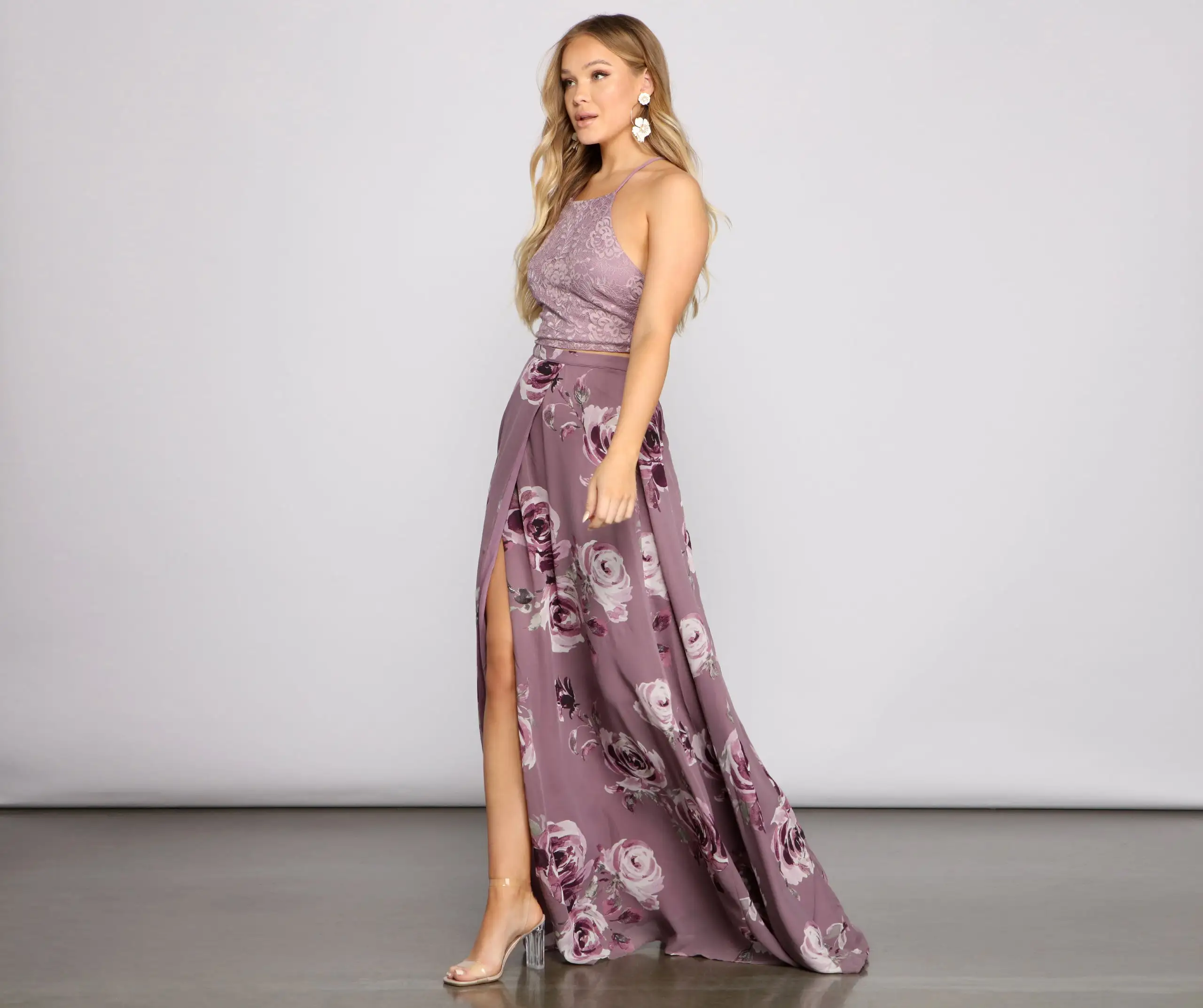 Windsor. Joelle Lace And Floral Two-Piece Dress 6 Windsor. Joelle Lace And Floral Two-Piece Dress - Image 4