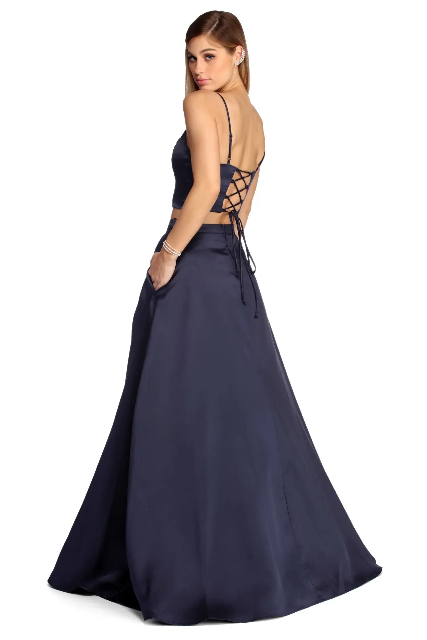 Windsor. Roxanne Formal Two Piece Lattice Dress 5 Windsor. Roxanne Formal Two Piece Lattice Dress - Image 3