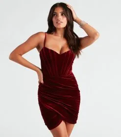 Windsor. All The Luxe Vibes Velvet Mini Dress